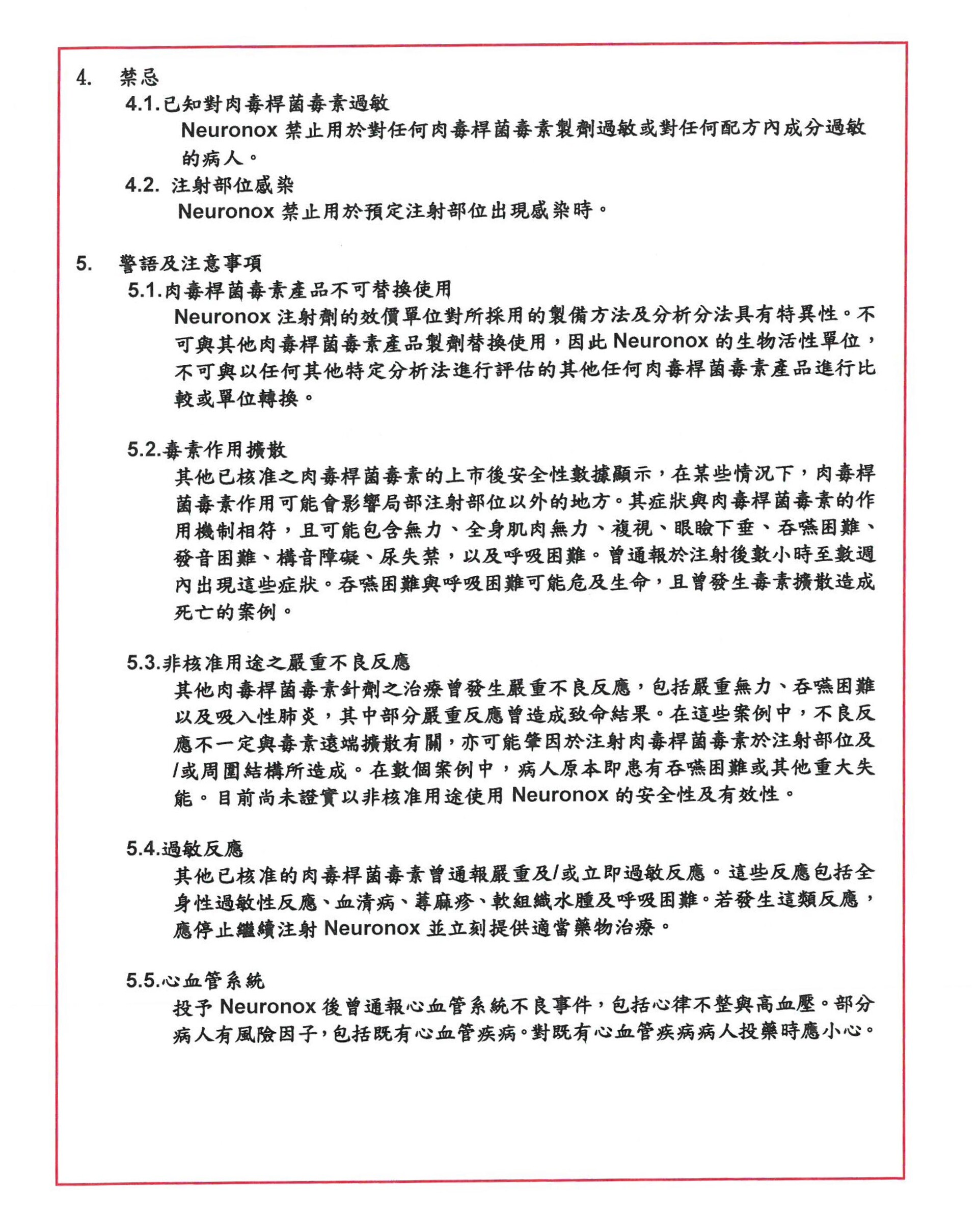 儷緻肉毒桿菌仿單